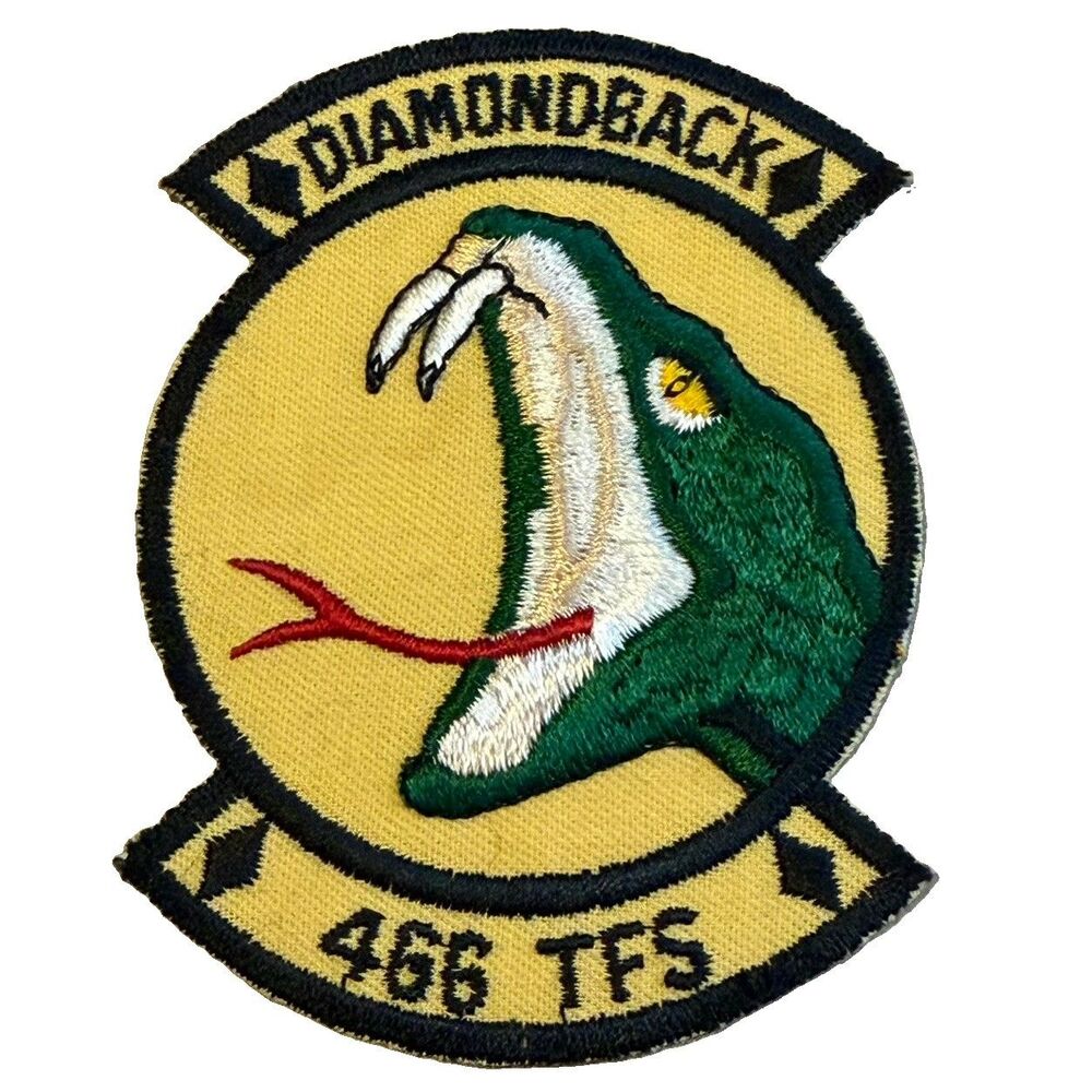 Vintage USAF 466th Tactical Fighter Squadron Diamondbacks 466 TFS Military Patch